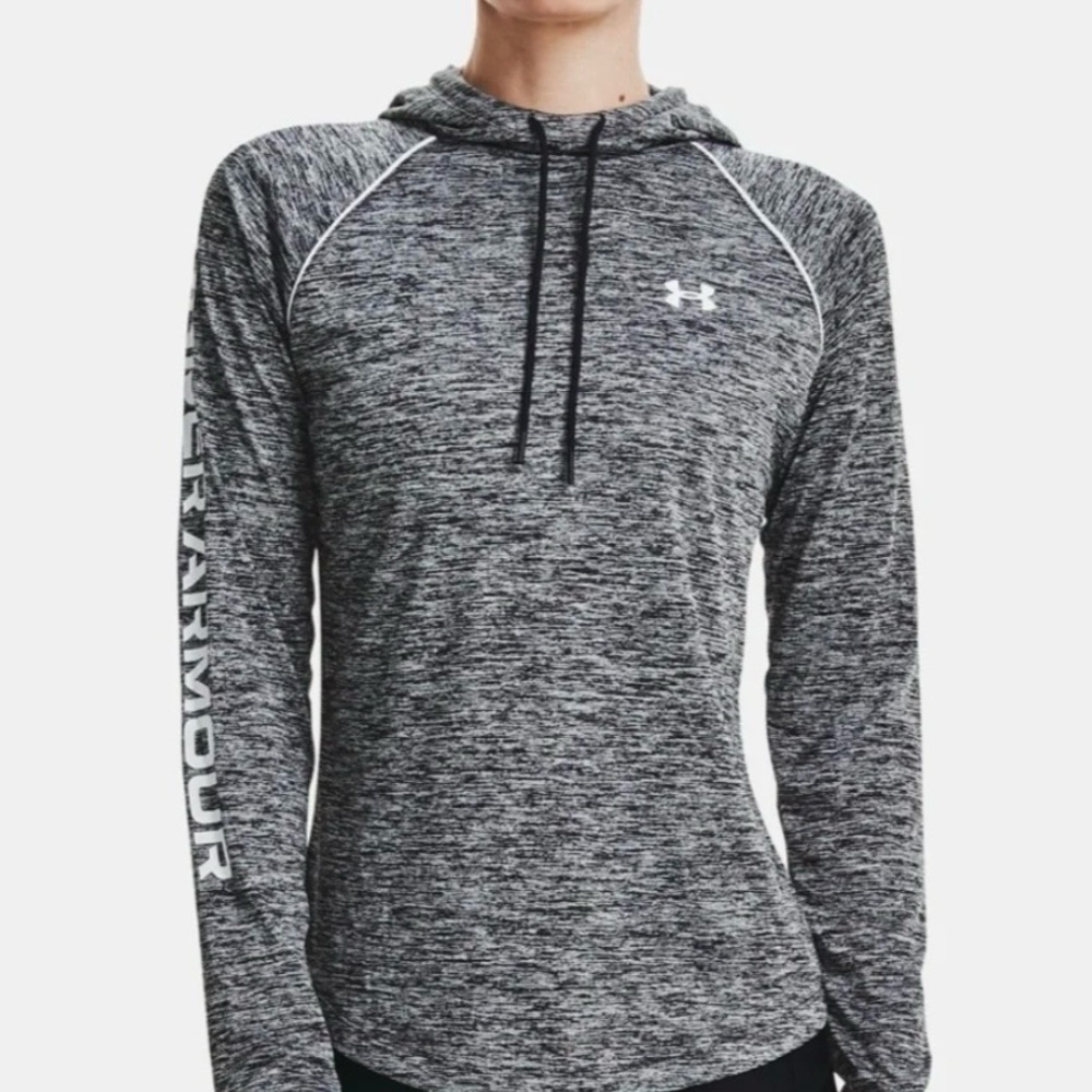 Under Armour Gray Long Sleeve Hooded Loose Fit Athletic Shirt Hoodie Size Small